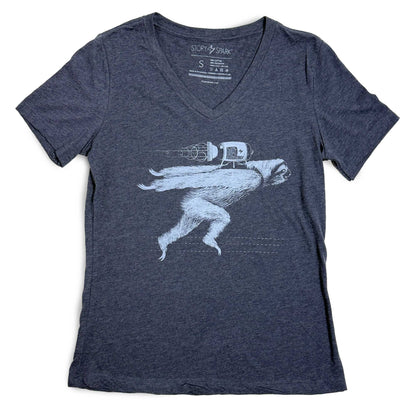 Boooost Womens V-neck T-shirt STORY SPARK
