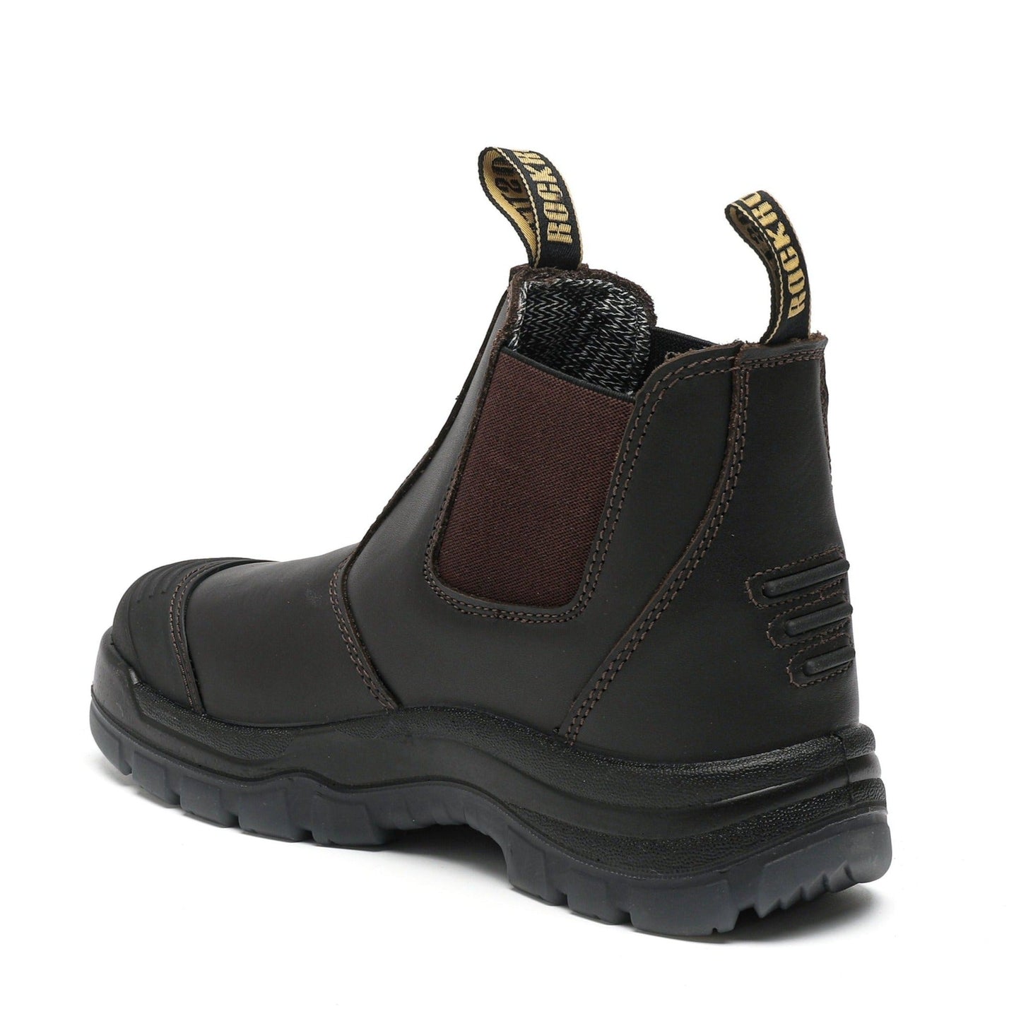 ROCKROOSTER Bakken Dark Brown 6 inch Pull on Leather Work Boots AK229 Rock Rooster Footwear Inc