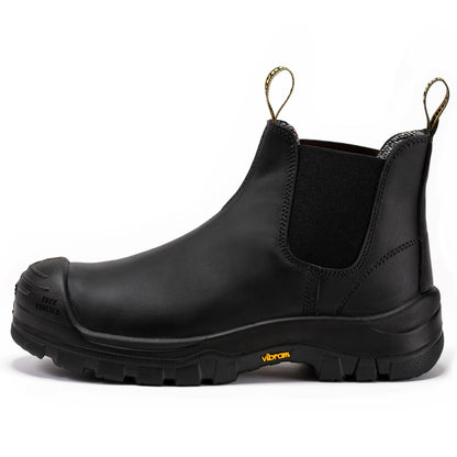 ROCKROOSTER Beaufort Men's Black 6 inch Composite Toe Pull-on Leather Work Boots VAK630 Rock Rooster Footwear Inc