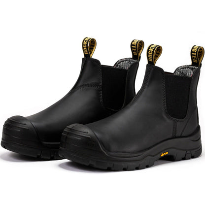 ROCKROOSTER Beaufort Men's Black 6 inch Composite Toe Pull-on Leather Work Boots VAK630 Rock Rooster Footwear Inc