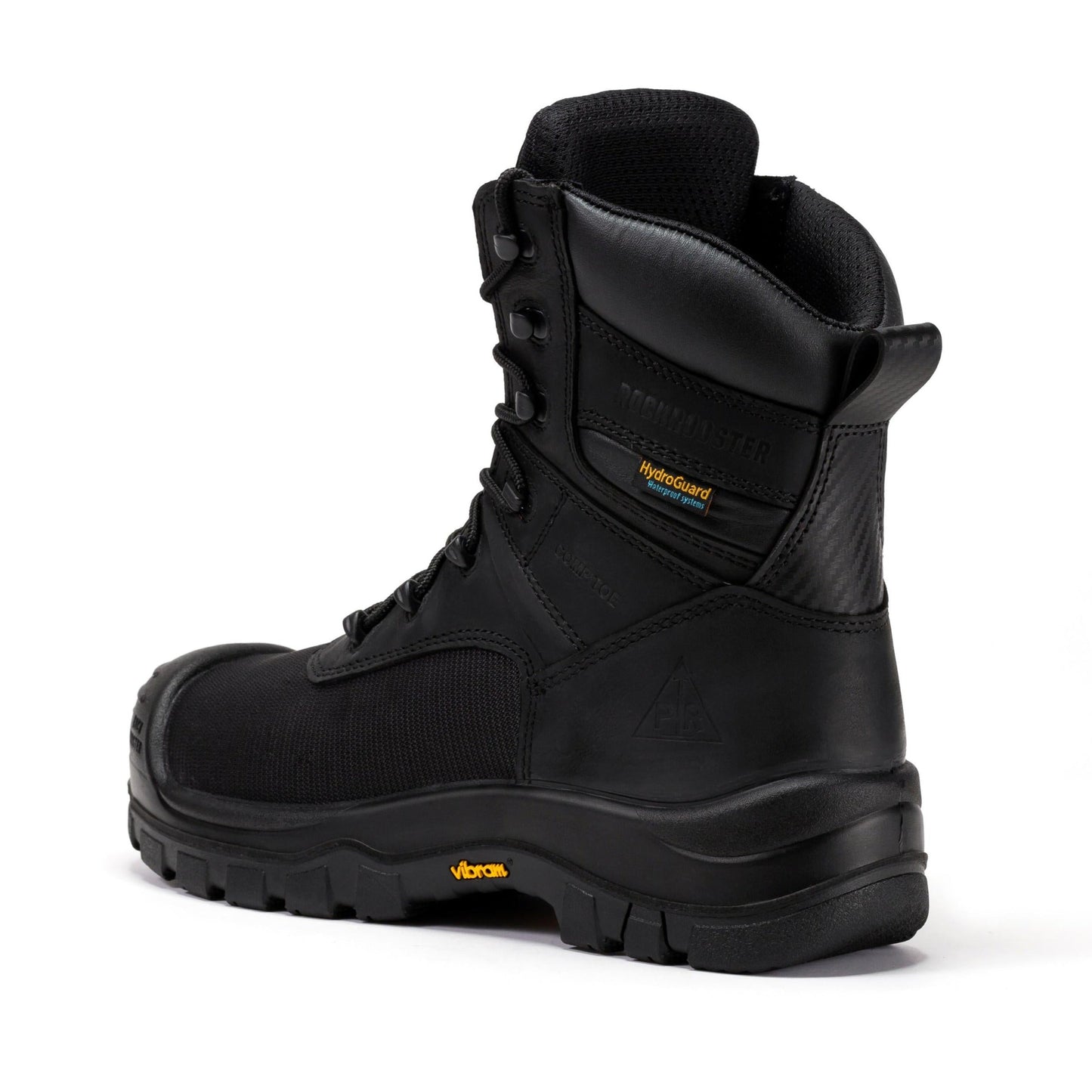 ROCKROOSTER Beaufort Men's Black 8 inch Waterproof Composite Toe Work Boots VAK830 Rock Rooster Footwear Inc