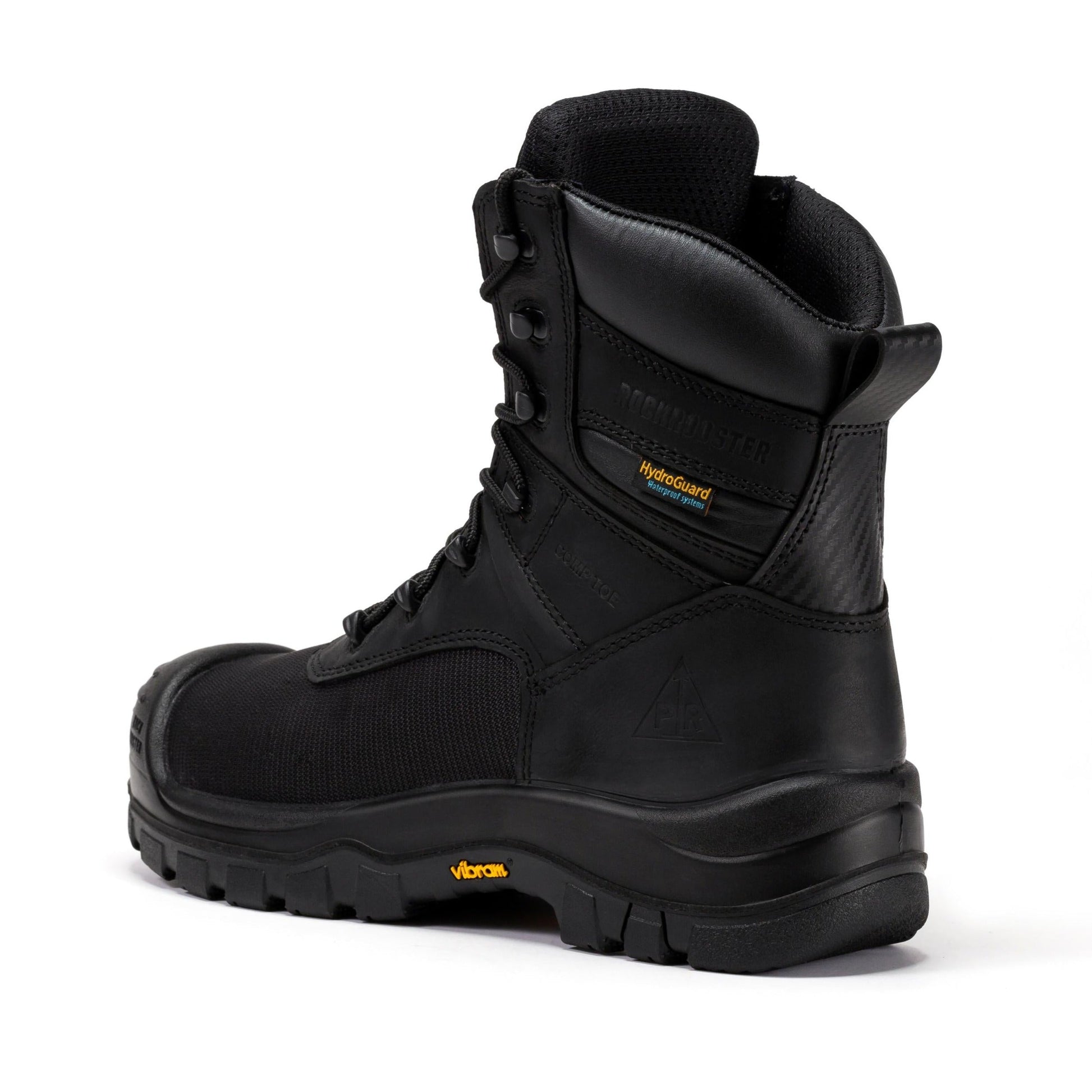 ROCKROOSTER Beaufort Men's Black 8 inch Waterproof Composite Toe Work Boots VAK830 Rock Rooster Footwear Inc