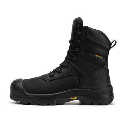 ROCKROOSTER Beaufort Men's Black 8 inch Waterproof Composite Toe Work Boots VAK830 Rock Rooster Footwear Inc