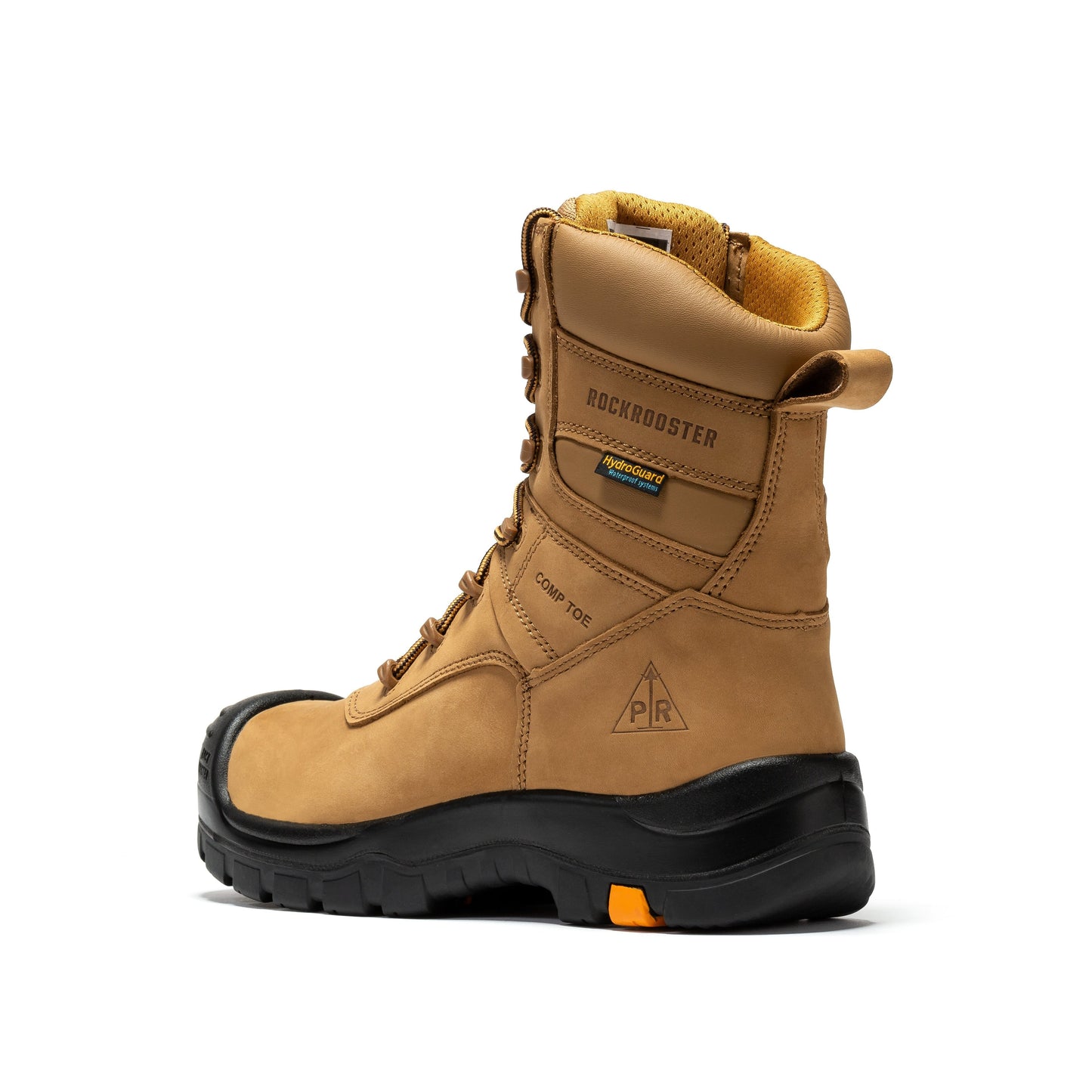 rockrooster Beaufort Men's Brown 8 inch Waterproof Composite Toe Work Boots AK831 Rock Rooster Footwear Inc