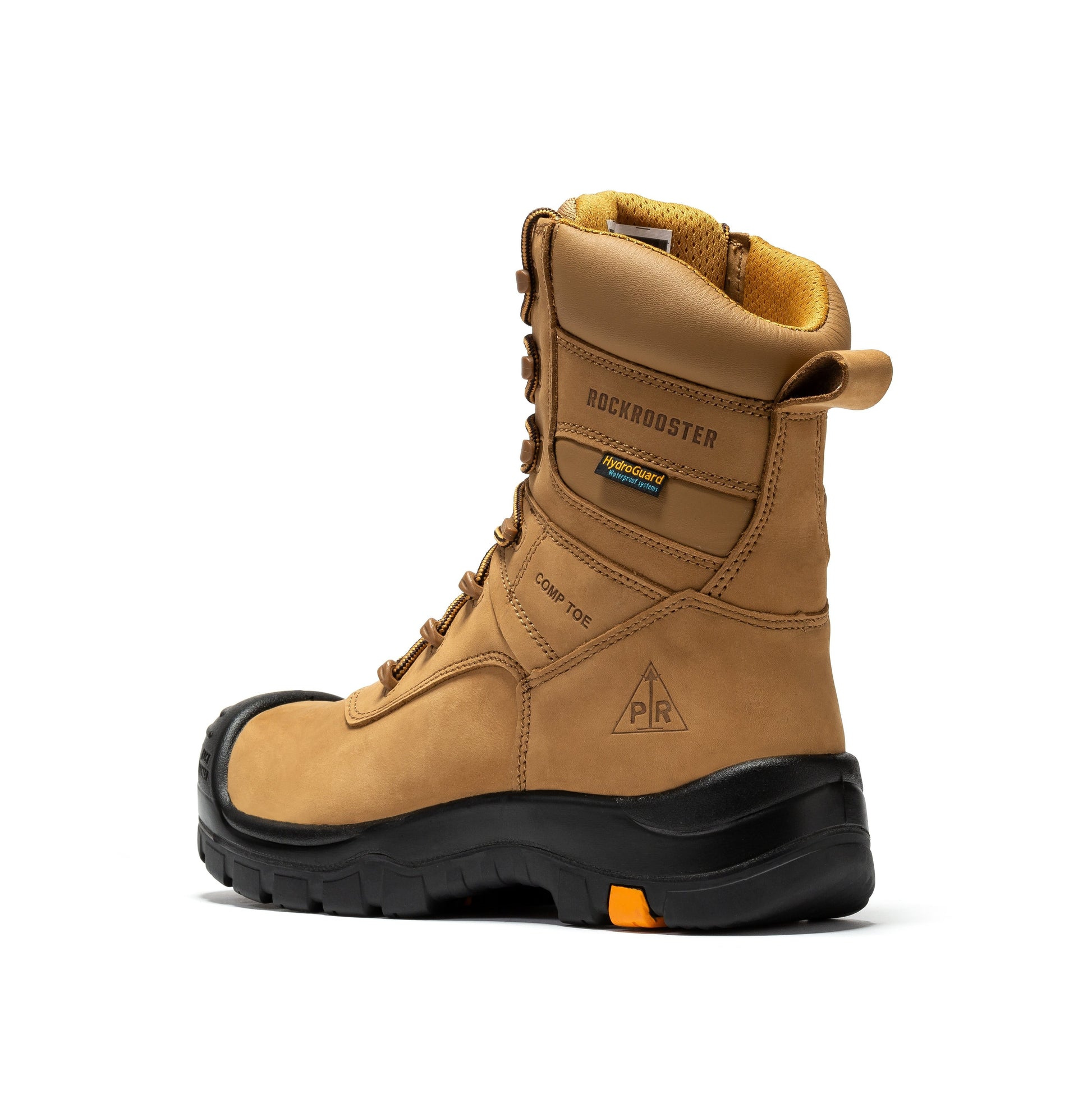 rockrooster Beaufort Men's Brown 8 inch Waterproof Composite Toe Work Boots AK831 Rock Rooster Footwear Inc