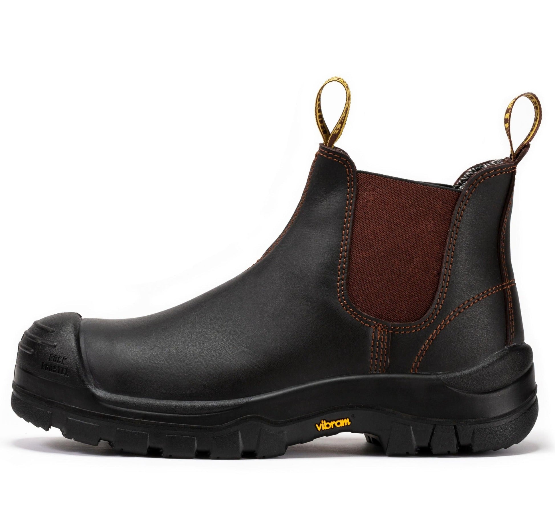 ROCKROOSTER Beaufort Men's Dark Brown 6 inch Composite Toe Pull-on Leather Work Boots VAK631 Rock Rooster Footwear Inc