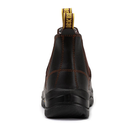 ROCKROOSTER Beaufort Men's Dark Brown 6 inch Composite Toe Pull-on Leather Work Boots VAK631 Rock Rooster Footwear Inc