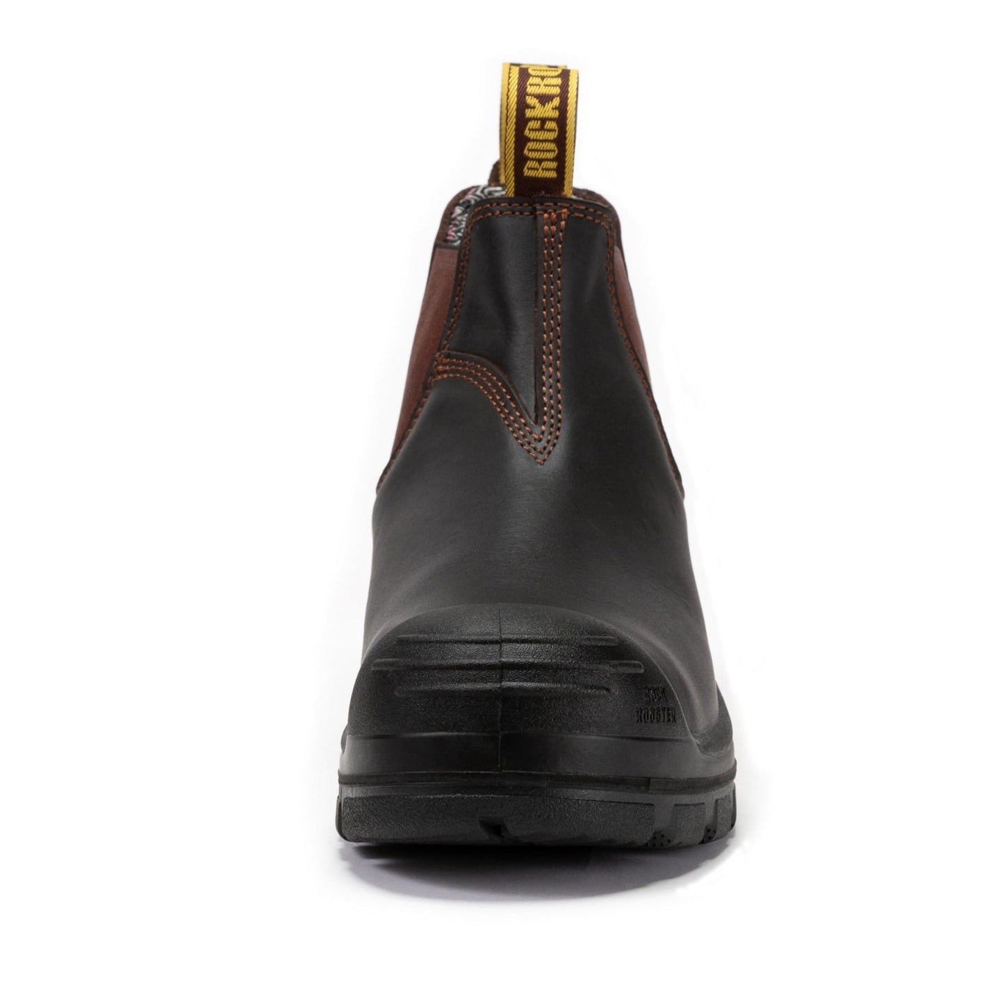 ROCKROOSTER Beaufort Men's Dark Brown 6 inch Composite Toe Pull-on Leather Work Boots VAK631 Rock Rooster Footwear Inc
