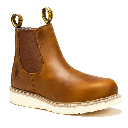 ROCKROOSTER Capitola Men's 6 inch Brown Wedge Work Boots SAP102 Rock Rooster Footwear Inc