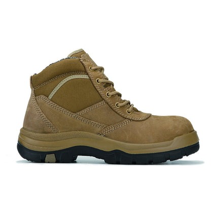 ROCKROOSTER Cortez Brown 6 Inch Steel Toe Leather Work Boots AK250 Rock Rooster Footwear Inc