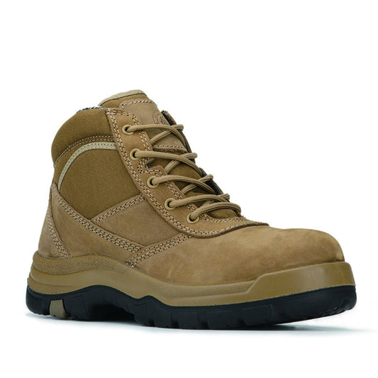 ROCKROOSTER Cortez Brown 6 Inch Steel Toe Leather Work Boots AK250 Rock Rooster Footwear Inc