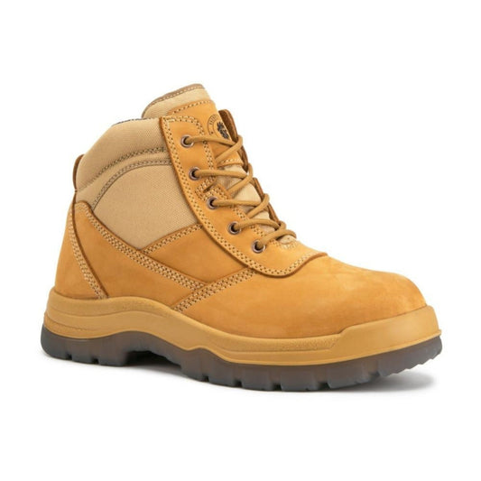 ROCKROOSTER Cortez Tan 6 Inch Zip-sided Steel toecap Leather Work Boots AK050 Rock Rooster Footwear Inc