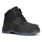 ROCKROOSTER Crisson Black 6 inch Zip sided Steel Toe Leather Work Boots AK050BK Rock Rooster Footwear Inc