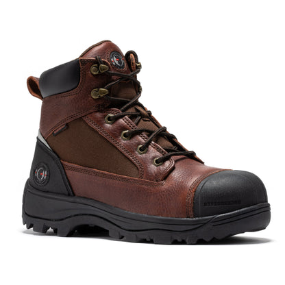 ROCKROOSTER Daviston 6 inch Brown Composite Toe Waterproof Work Boots AT872 Rock Rooster Footwear Inc