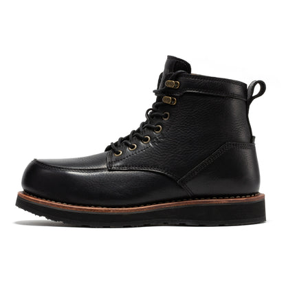 ROCKROOSTER Edgewood Men's 6 Inch Black Steel Toe Wedge Work Boots SAP610BK Rock Rooster Footwear Inc