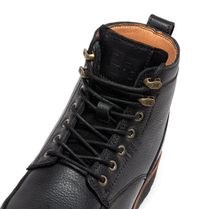 ROCKROOSTER Edgewood Men's 6 Inch Black Steel Toe Wedge Work Boots SAP610BK Rock Rooster Footwear Inc