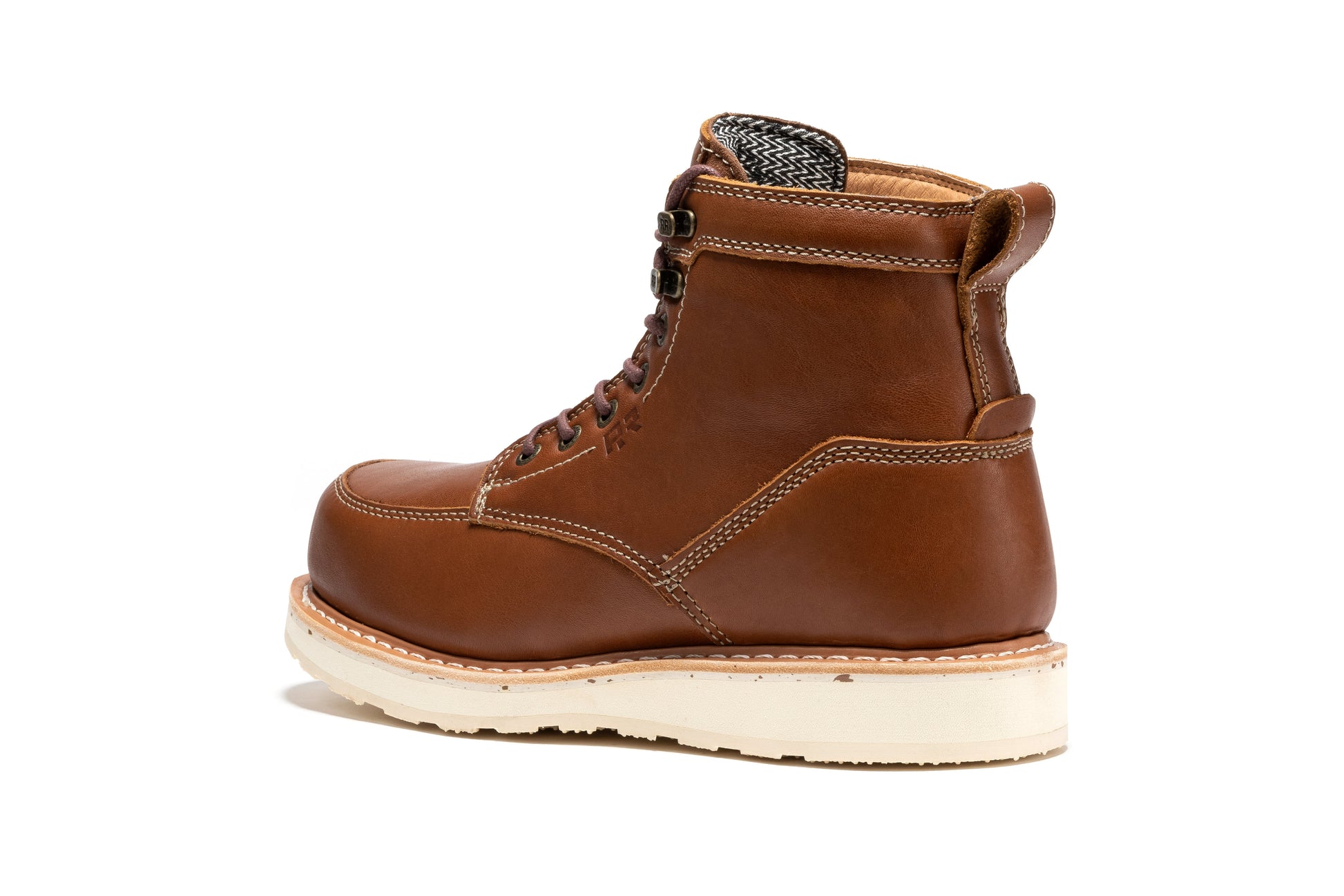 ROCKROOSTER Edgewood Men's 6 Inch Black Steel Toe Wedge Work Boots SAP610BK Rock Rooster Footwear Inc