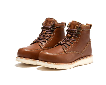 ROCKROOSTER Edgewood Men's 6 Inch Black Steel Toe Wedge Work Boots SAP610BK Rock Rooster Footwear Inc