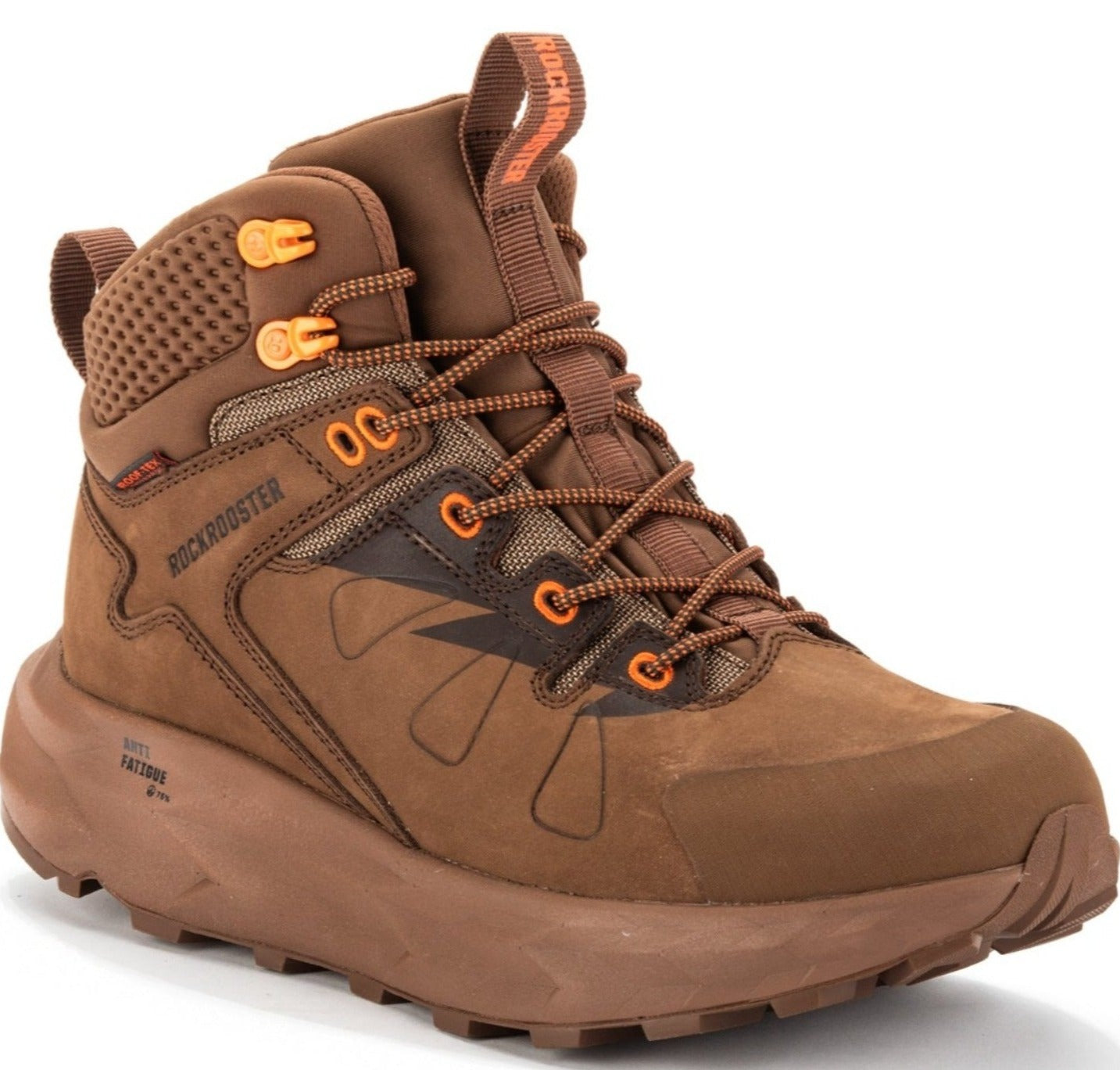 ROCKROOSTER Farmington Brown 6 Inch Waterproof Hiking Boots with VIBRAM® Outsole  OC21031 Rock Rooster Footwear Inc