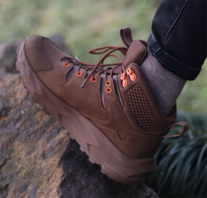 ROCKROOSTER Farmington Brown 6 Inch Waterproof Hiking Boots with VIBRAM® Outsole  OC21031 Rock Rooster Footwear Inc