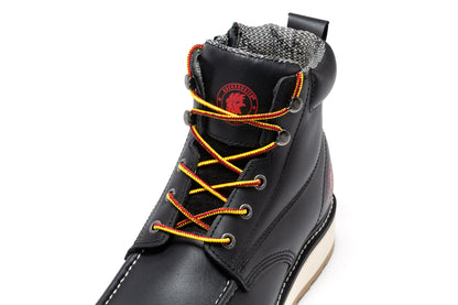 ROCKROOSTER Magnolia Men's 6 inch Black Soft Toe Zip Sided Wedge Work Boots SAP310 Rock Rooster Footwear Inc