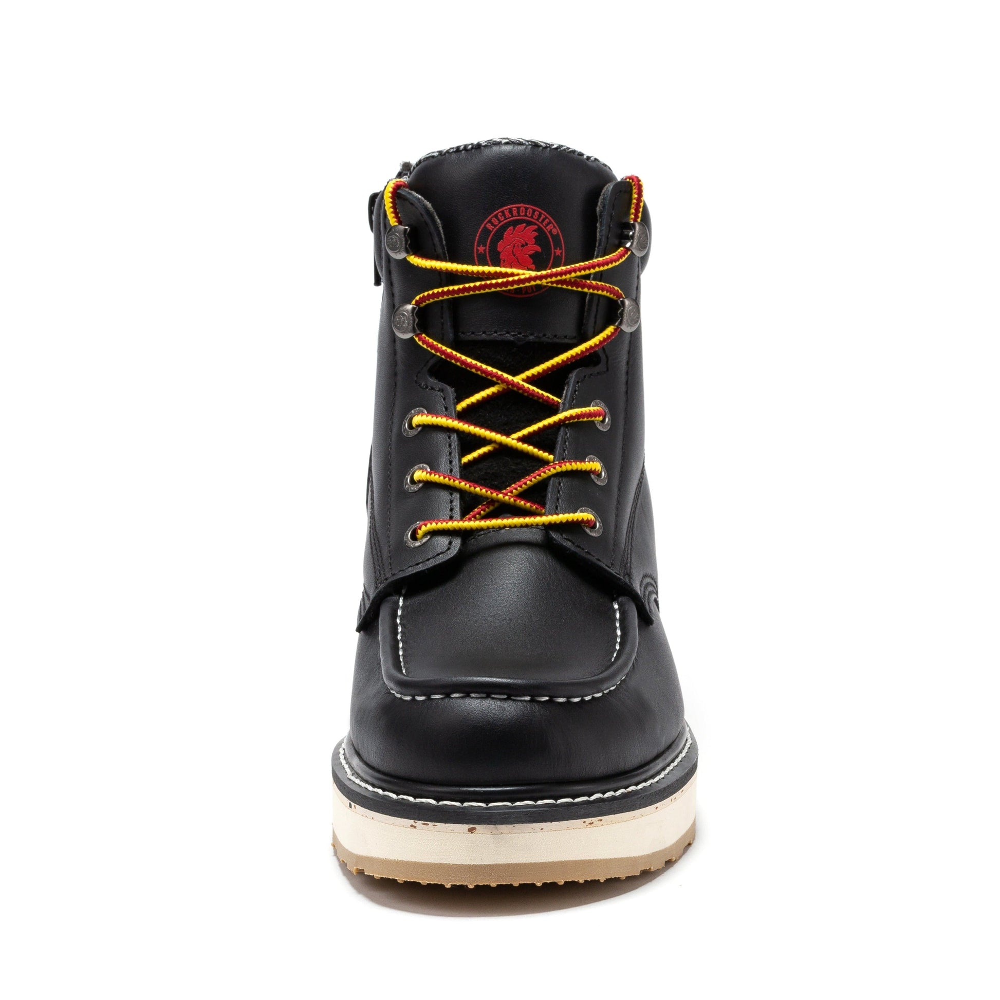 ROCKROOSTER Magnolia Men's 6 inch Black Soft Toe Zip Sided Wedge Work Boots SAP310 Rock Rooster Footwear Inc