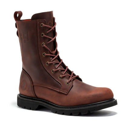 ROCKROOSTER Mantua Men's 8 inch Zip-sided Soft Toe Lug Sole Work Boots SAP130 Rock Rooster Footwear Inc