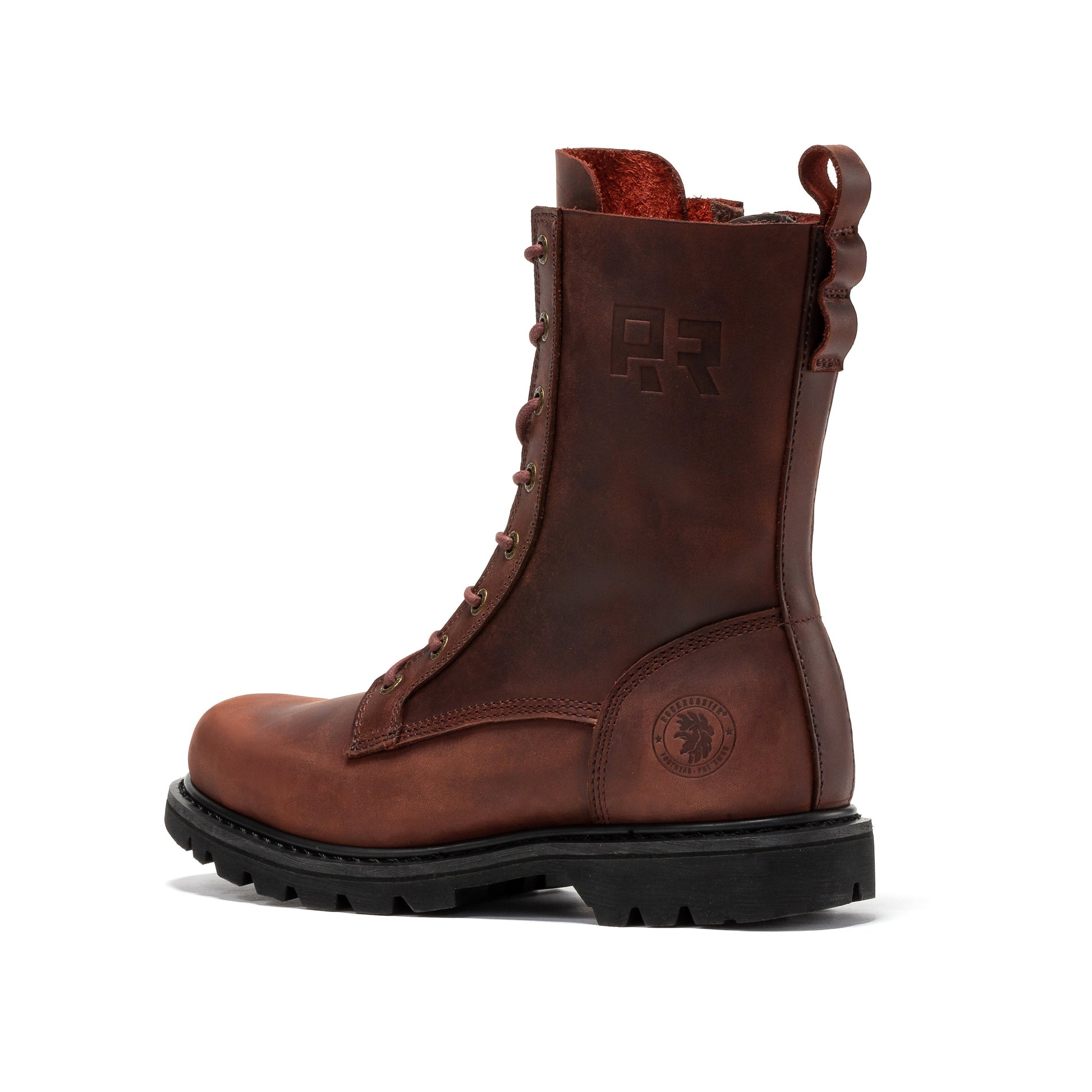 ROCKROOSTER Mantua Men's 8 inch Zip-sided Soft Toe Lug Sole Work Boots SAP130 Rock Rooster Footwear Inc