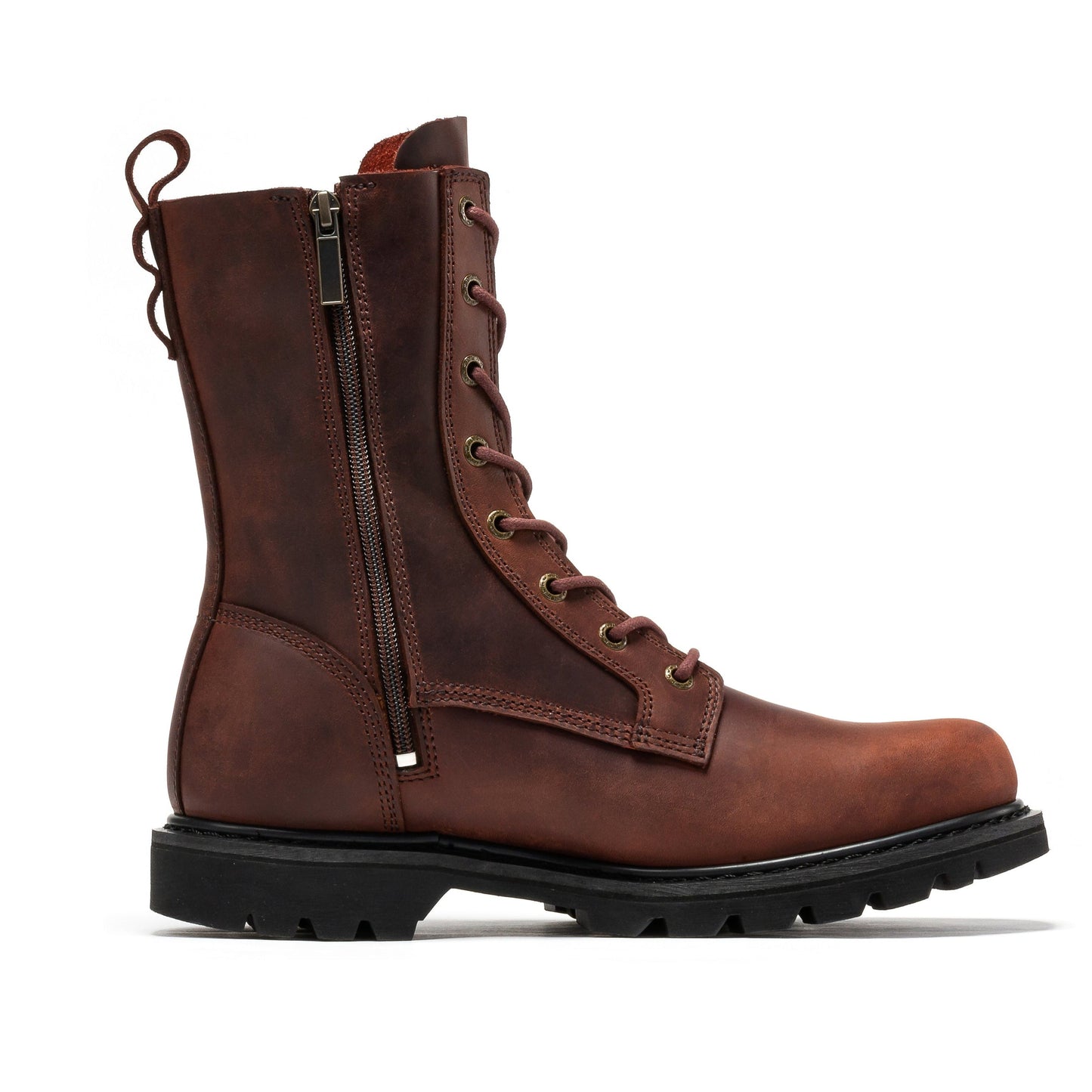 ROCKROOSTER Mantua Men's 8 inch Zip-sided Soft Toe Lug Sole Work Boots SAP130 Rock Rooster Footwear Inc