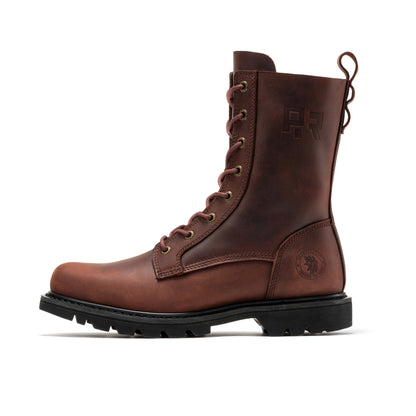 ROCKROOSTER Mantua Men's 8 inch Zip-sided Soft Toe Lug Sole Work Boots SAP130 Rock Rooster Footwear Inc
