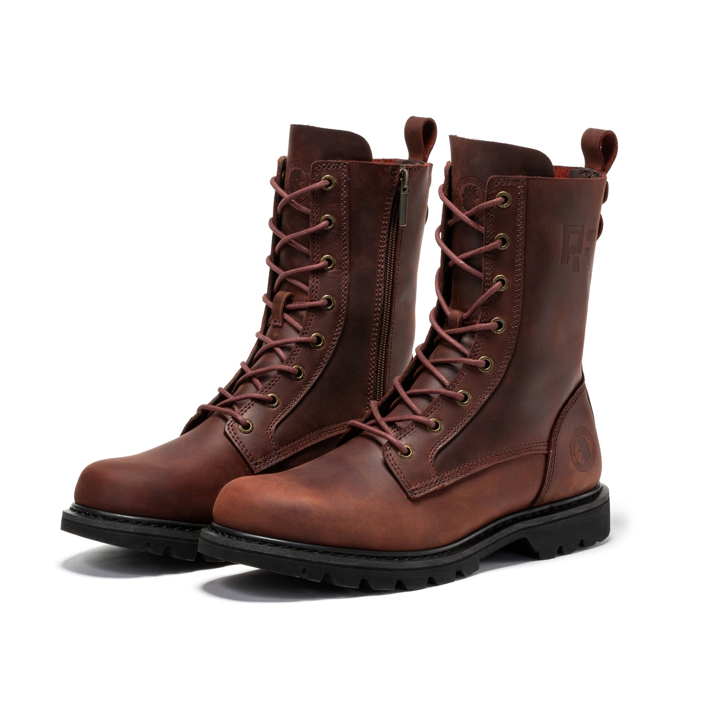 ROCKROOSTER Mantua Men's 8 inch Zip-sided Soft Toe Lug Sole Work Boots SAP130 Rock Rooster Footwear Inc