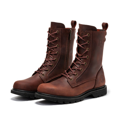 ROCKROOSTER Mantua Men's 8 inch Zip-sided Soft Toe Lug Sole Work Boots SAP130 Rock Rooster Footwear Inc