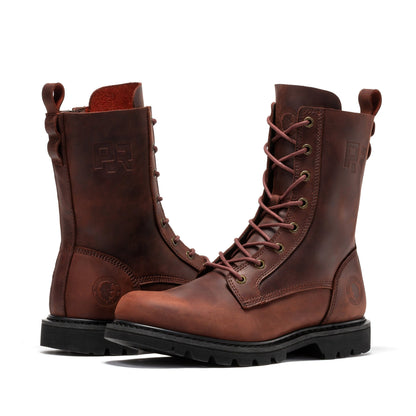 ROCKROOSTER Mantua Men's 8 inch Zip-sided Soft Toe Lug Sole Work Boots SAP130 Rock Rooster Footwear Inc