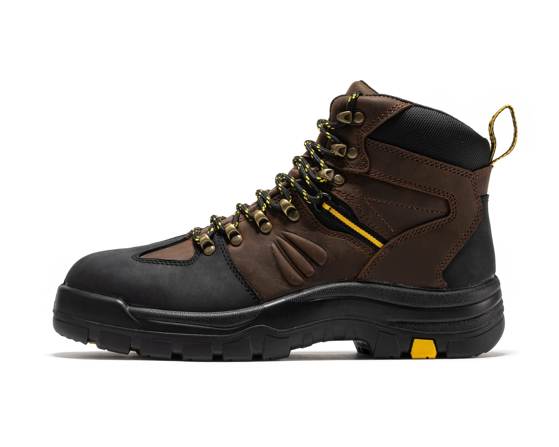 ROCKROOSTER Marfa Brown 6 inch Waterproof Composite Toe Leather Work Boots CP211 Rock Rooster Footwear Inc