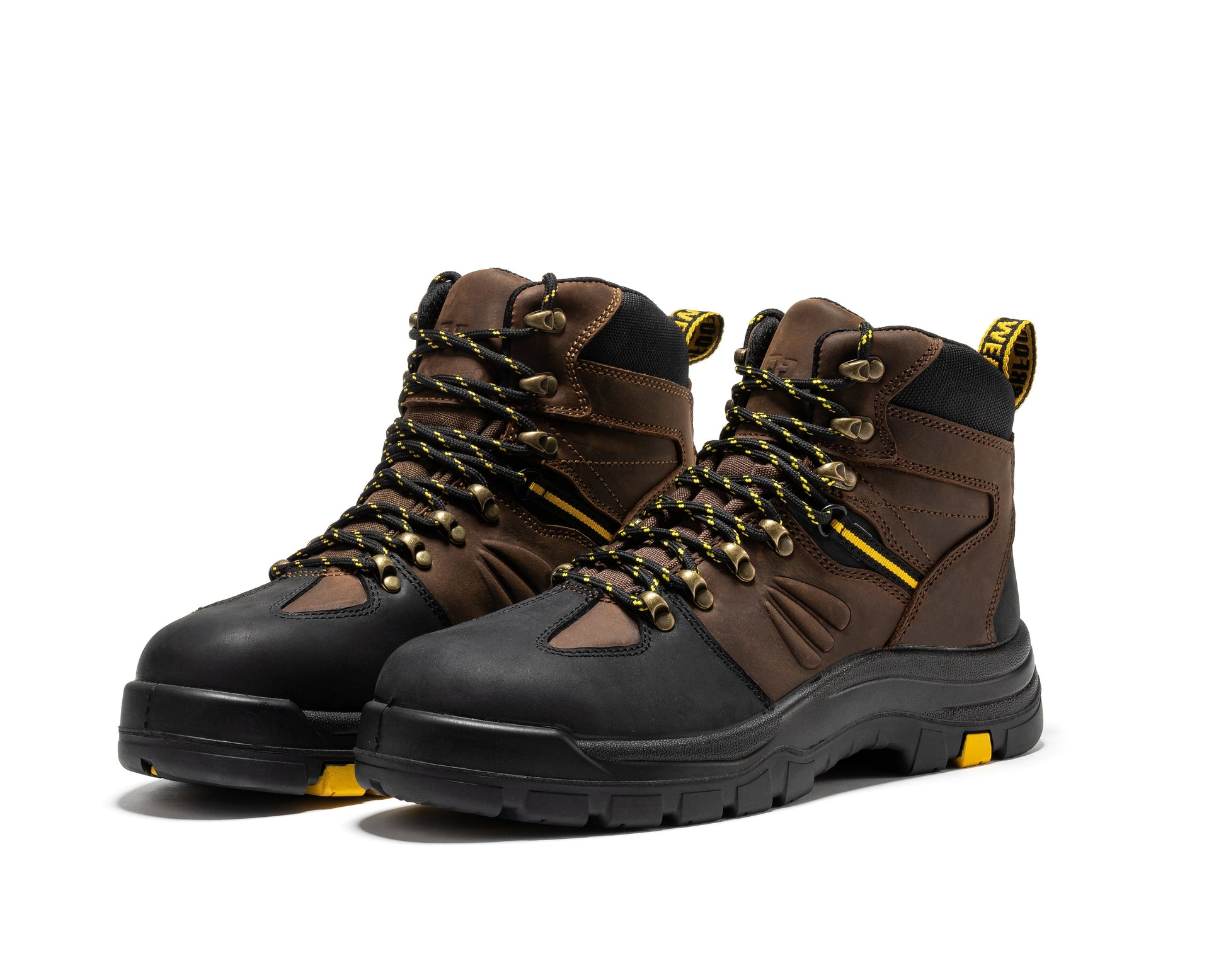 ROCKROOSTER Marfa Brown 6 inch Waterproof Composite Toe Leather Work Boots CP211 Rock Rooster Footwear Inc