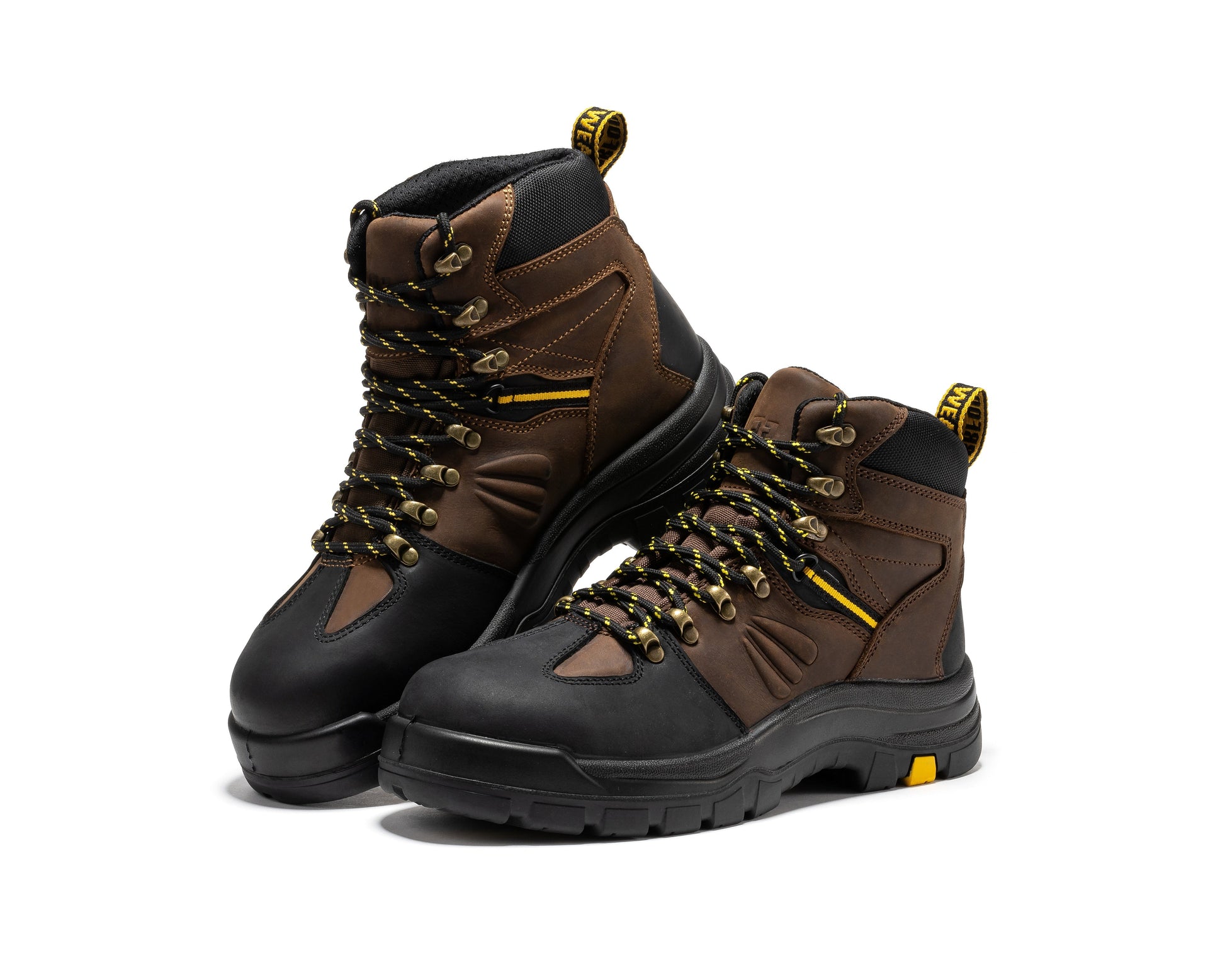 ROCKROOSTER Marfa Brown 6 inch Waterproof Composite Toe Leather Work Boots CP211 Rock Rooster Footwear Inc