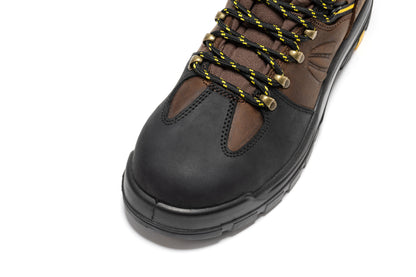 ROCKROOSTER Marfa Brown 6 inch Waterproof Composite Toe Leather Work Boots CP211 Rock Rooster Footwear Inc