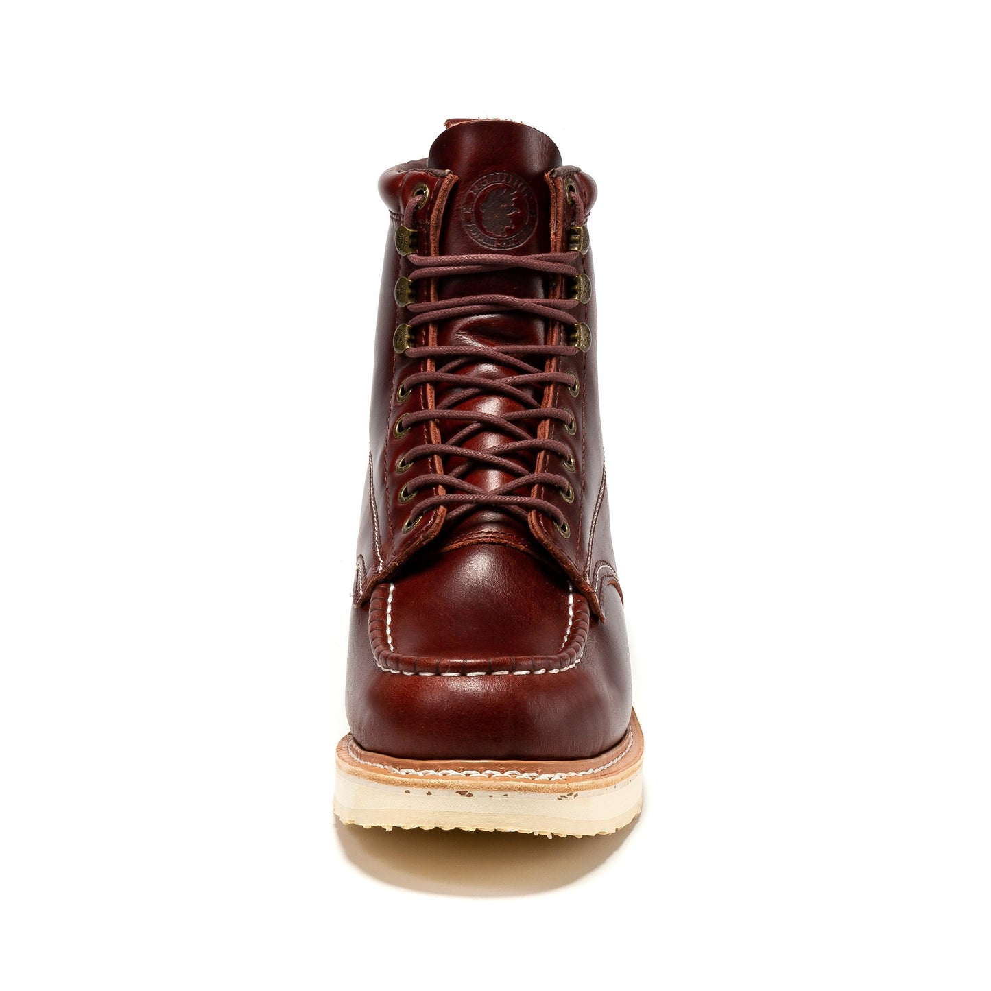 ROCKROOSTER Norwood Cherry Brown Men's 6 inch Soft Toe Wedge Work Boots SAP600 Rock Rooster Footwear Inc