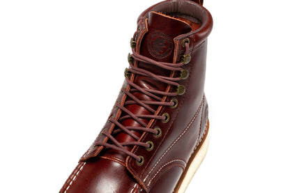 ROCKROOSTER Norwood Cherry Brown Men's 6 inch Soft Toe Wedge Work Boots SAP600 Rock Rooster Footwear Inc