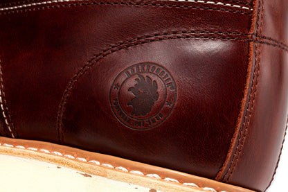 ROCKROOSTER Norwood Cherry Brown Men's 6 inch Soft Toe Wedge Work Boots SAP600 Rock Rooster Footwear Inc