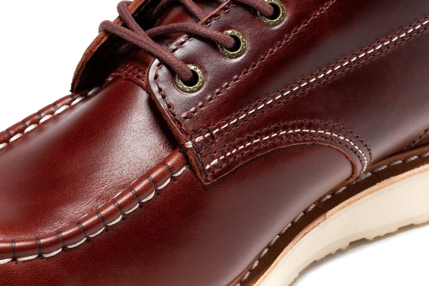 ROCKROOSTER Norwood Cherry Brown Men's 6 inch Soft Toe Wedge Work Boots SAP600 Rock Rooster Footwear Inc