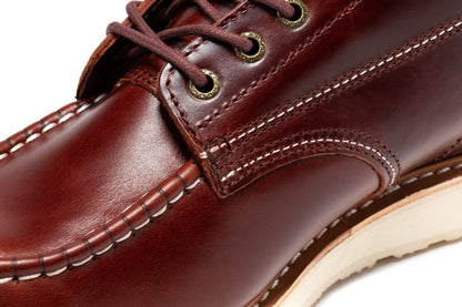 ROCKROOSTER Norwood Cherry Brown Men's 6 inch Soft Toe Wedge Work Boots SAP600 Rock Rooster Footwear Inc
