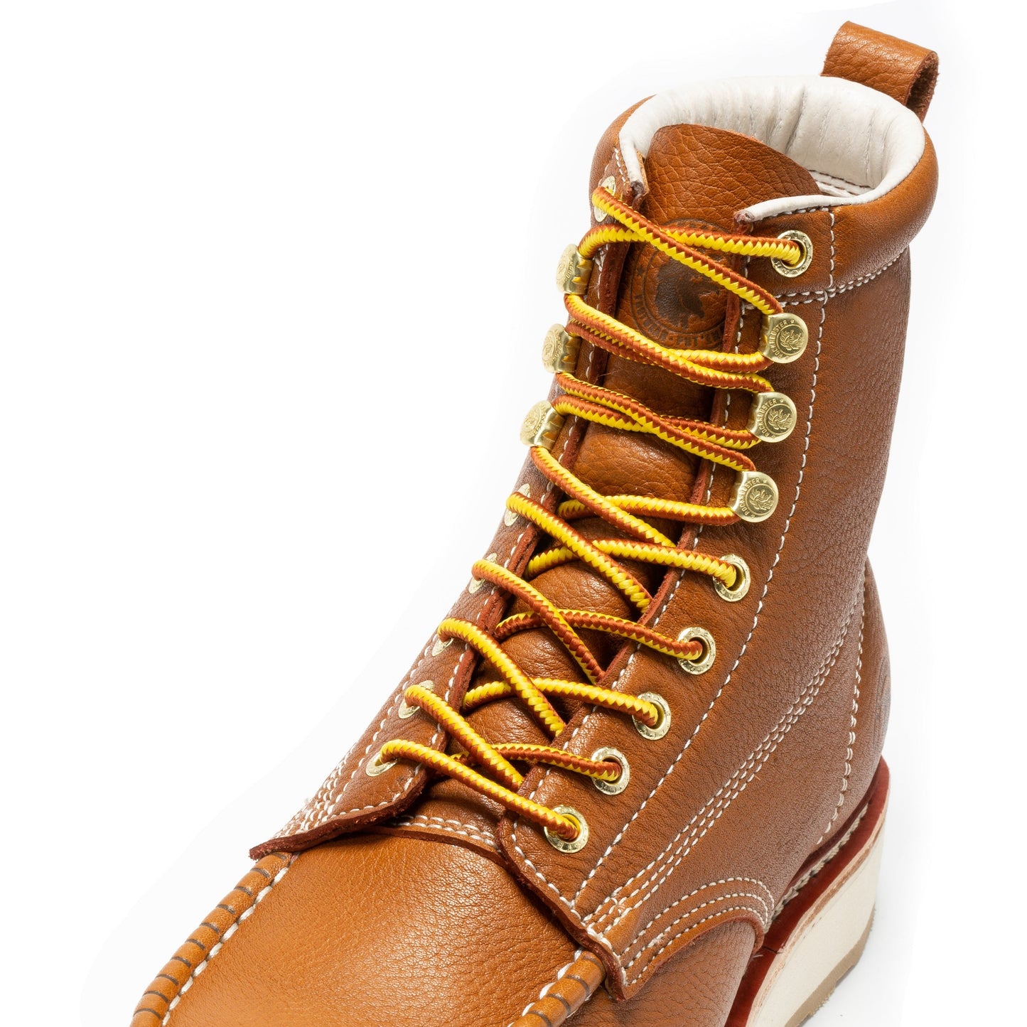 ROCKROOSTER Norwood Men's 6 inch Brown Soft Toe Wedge Work Boots SAP611 Rock Rooster Footwear Inc