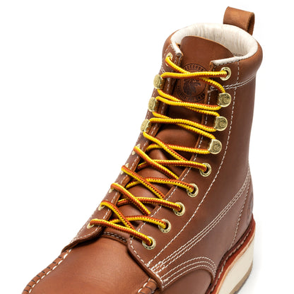 ROCKROOSTER Norwood Men's 6 inch Brown Steel Toe Wedge Work Boots SAP621 Rock Rooster Footwear Inc