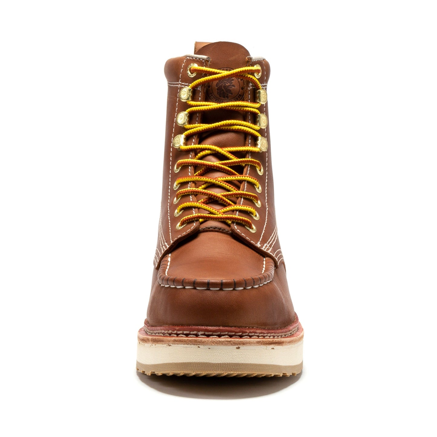 ROCKROOSTER Norwood Men's 6 inch Brown Steel Toe Wedge Work Boots SAP621 Rock Rooster Footwear Inc