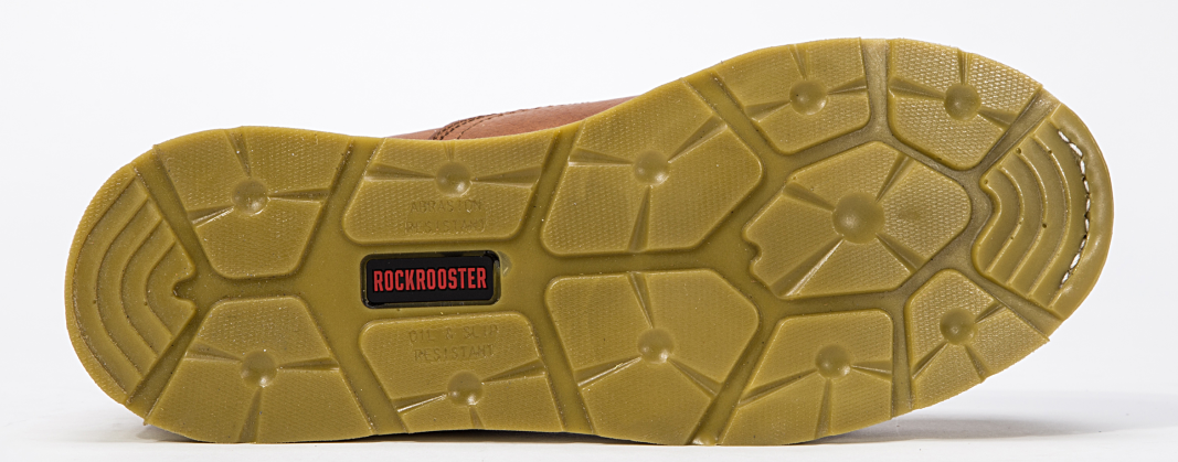 ROCKROOSTER Roberta Men's Wedge Work Boots, Safety Water Resistant Leather Boots, ASTM 2892 AP615 Rock Rooster Footwear Inc