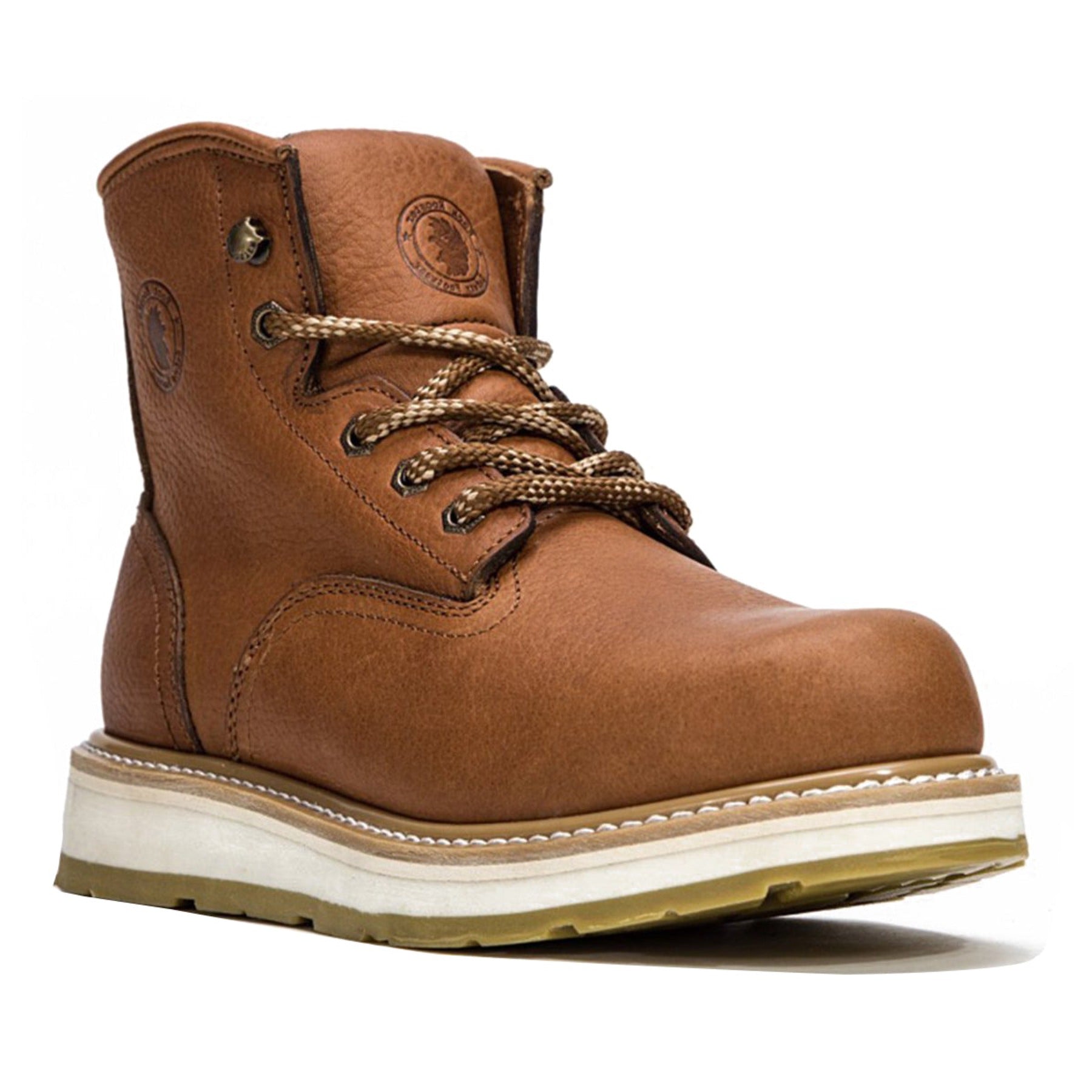 ROCKROOSTER Roberta Men's Wedge Work Boots, Safety Water Resistant Leather Boots, ASTM 2892 AP615 Rock Rooster Footwear Inc