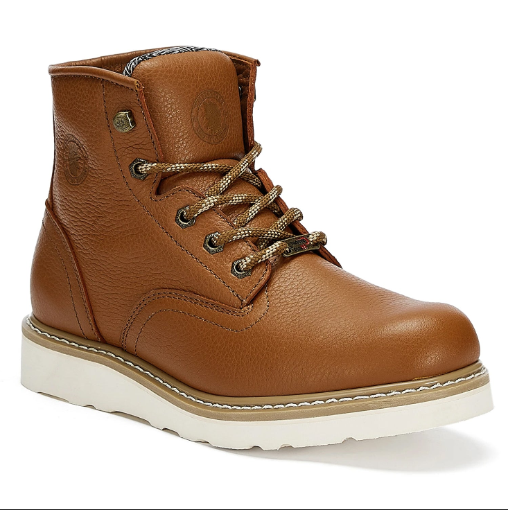 ROCKROOSTER Roberta Men's Wedge Work Boots, Safety Water Resistant Leather Boots, ASTM 2892 AP615 Rock Rooster Footwear Inc