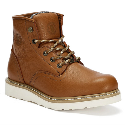 ROCKROOSTER Roberta Men's Wedge Work Boots, Safety Water Resistant Leather Boots, ASTM 2892 AP615 Rock Rooster Footwear Inc