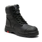 ROCKROOSTER Roslyn Black 7 inch Zip-sided Composite Toe Leather Work Boots CP245Z Rock Rooster Footwear Inc